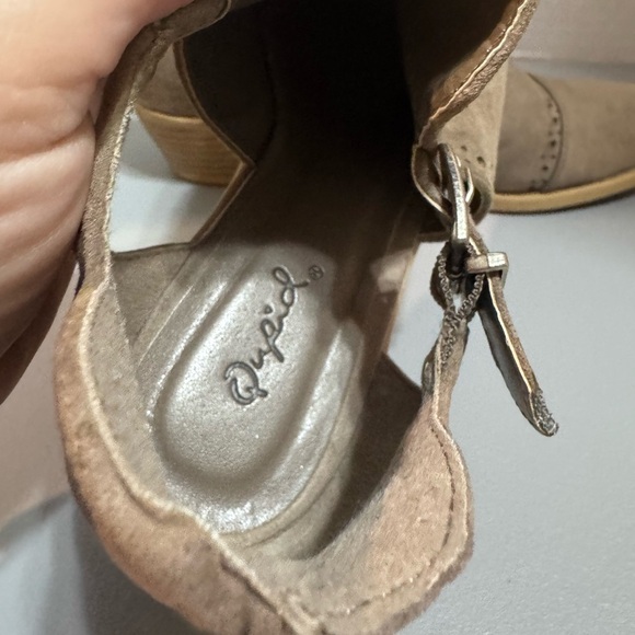 Qupid Taupe Ankle Booties with Cutout Design - Picture 3 of 4